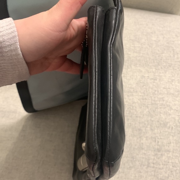 Coach Oversized Black Kristen Clutch with Silver Hardware - Picture 11 of 13